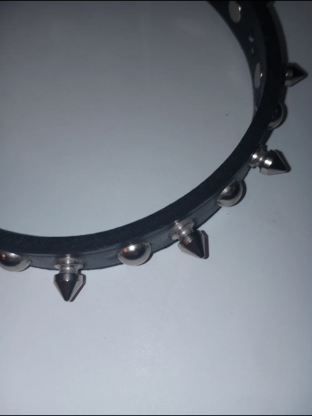 Black Spike Studded Leather Collar